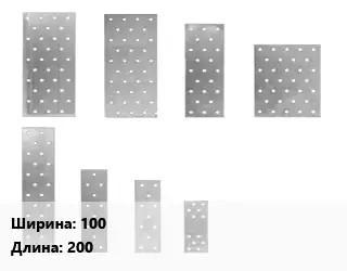 Перфорированная пластина 100х200